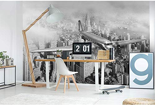 Fotomural AVIÓN 375 x 250 cm | Papel Pintado Fotográfico - tejido no tejido | CALIDAD PREMIUM - HECHO EN LA UE - Incluye pegamento para papel tapiz