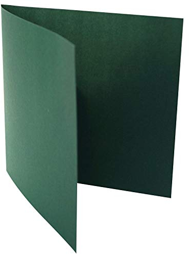 100 Quadratische Klappkarten zum selbst Beschriften in Tannengrün : von der Größe 160 x 160 mm 16,0 x 16,0 cm