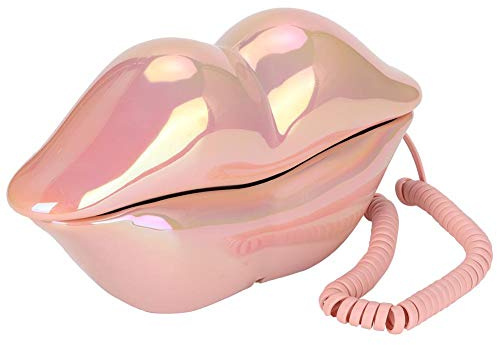 Lèvres Forme Téléphone Bureau Téléphone Fixe Rose À La Mode Nouveauté Intéressant Téléphone Sexy Bouche Lèvre Filaire Téléphone Fixe Téléphone De Bureau Téléphone