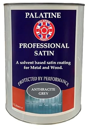 Palatine Professional Black Satin Paint Oil Based Internal External 5lt