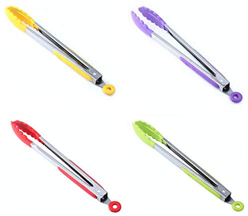 Weiqiao® - Pinze da Cucina in Lega di Silicone per Alimenti, utensile da Cucina per Barbecue, Pasticceria, Insalata