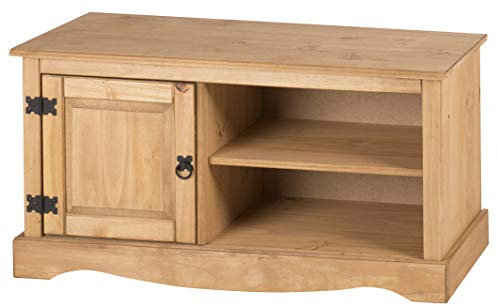 Corona 1 Door TV Media Unit Living Room Solid Pine Furniture