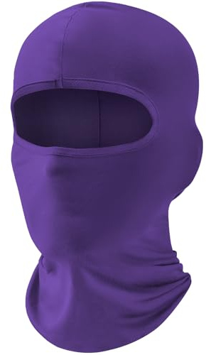 fuinloth Maschera di passamontagna, sciarpa estiva per il collo, protettore UV, sciarpa di sci per motocicli maschi e donna Viola