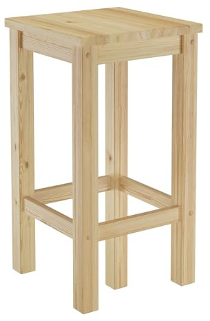 Erst-Holz Barhocker Kiefer Massivholz Tresenhocker wählbar in 60cm oder 80cm 90.71-44-45