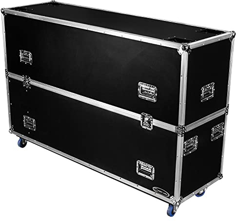Dual 75 Flat Screen Monitor Case with Casters