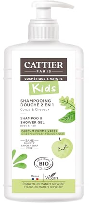 Cattier Kids Shampoing Douche 2en1 Parfum Pomme Verte Bio 500 ml
