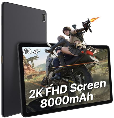 UMIDIGI Tablette Tactile 10.4 Pouces, A11 Tab 8000mAh 2K Full View Tablette, 4Go+128Go(1TB Extensible), 5GHz WiFi, Dual SIM Card, 16+8MP Caméra, Bluetooth 5.0, Android 11
