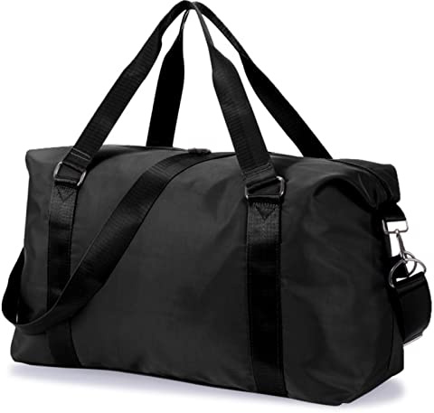 HAWEE Reisetasche Herren Groß Weekender Sporttasche Damen Wasserdicht Gym Bag Leichte Handgepäck Tasche Faltbare Duffle Bag für Reisen Sport Training Schwimmen