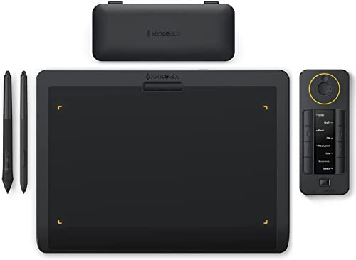 Xencelabs Pen Tablet Medium Bundle Professionnelle Tablette Graphique sans Fil avec Quick Keys, 2 Stylets sans Batterie 12 Pouces Ratio 16:9 Tablette Dessin Graphique pour Windows-Arm/Win/Mac/Linux