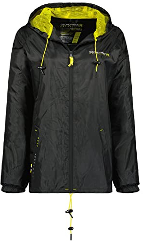 Geographical Norway Boat Lady - Giacca a vento da donna all'aperto - Giacca a manica lunga da donna - Giacca tattica (Nero XXL Taglia 5)