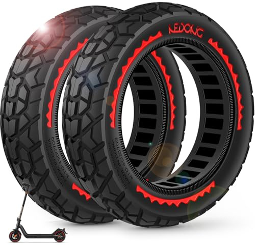 BANGTING 2PCS 8.5 Pulgadas Ruedas Macizas para Patinete Electrico, 8 1/2 x2 Neumáticos de Reemplazo, 50/75-6.1 Rueda de Repuesto Para Xiaomi Pro 2 / M365 / M365 Pro / 1S / 3/3 Lite/Essential