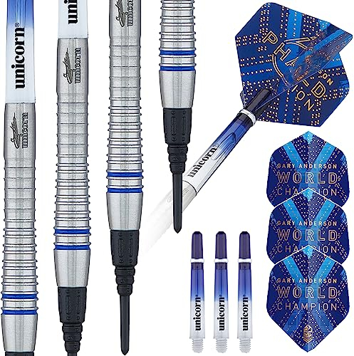 Unicorn World Champion Natural Dartpfeile, blau, 20 g