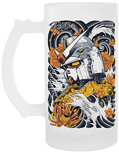 Gundam Transparent Beer Glass Drinking Cup With Handle