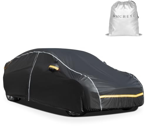 WMCHEYI Car Cover Waterproof All Weather,6 Layers Car Covers for Automobiles, Full Exterior Cover with Zipper, Outdoor SUV Car Cover Sun UV Rain Snow Wind Protection, Fit for 185(185*75*68 inch)SUV | 6 Layers for Automobiles, Full Exterior Cover with Zipper, Sun UV Rain Snow Wind Protection