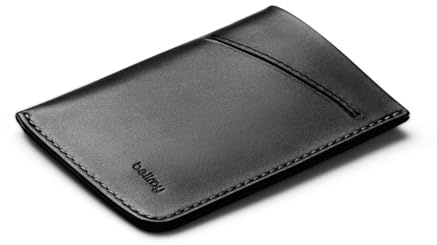 Bellroy Card Sleeve, Schlanke Brieftasche aus Leder - Black | Schlanke Leder-Brieftasche mit Platz für bis zu 8 Karten und Scheine