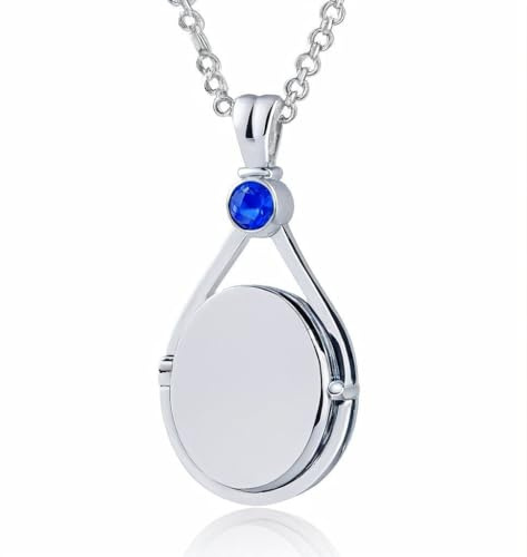 Aidenn h2o plötzlich meerjungfrau kette Halskette mit Mermaid Melody Zirkon Medaillon Anhänger, Personalisierte Amulett für Bilder Geschenk für Frauen Teenager Mädchen