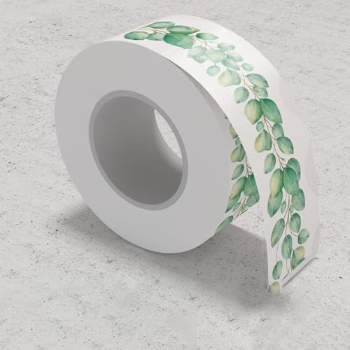 TapetenbordüRe Selbstklebende BordüRe Wand Wohnzimmer Tapeten Fliesenaufkleber Bad Dekoband Selbstklebend grüne Blätter 7cm X 2000cm