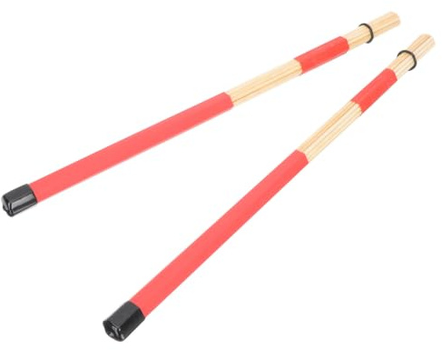 SHOWERORO Baquetas de Batería de Madera Roja con Superficie Lisa y Cómodo Agarre, para Instrumentos de Percusión y Escenario Profesional