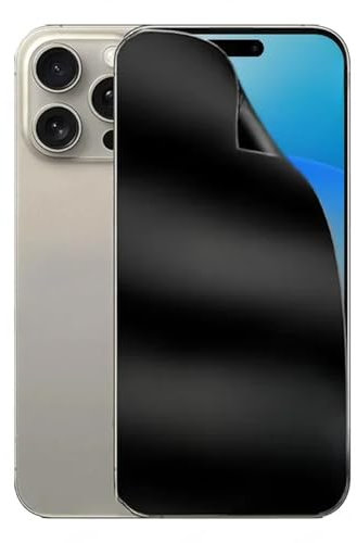 Stejnhge 2 Pezzi Privacy Pellicola in Idrogel Protettiva per iPhone 16 Pro (6.3), Anti-Spia Protezione Schermo in TPU Morbido