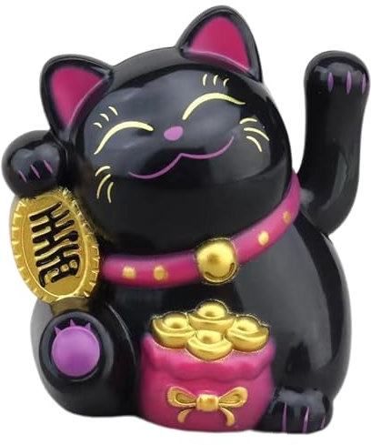 Chat de la Fortune Qui agite - Chat de la Fortune Qui agite la Chance | Bras Solaire du Chat, Chat Chinois Vivant et Charmant, Statue du Chat Maneki Neko, décoration