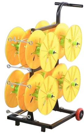 YCOVSFP Wire Reel Stand 8 Rolls, Cable Unwinding Reel Construction Site Cable Unwinding Tool Electrical Industry Cable Reel Cable Dispenser Reel Stand