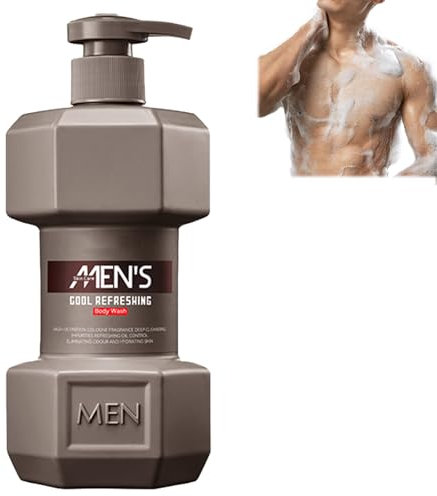 Gel Douche Pour Hommes 500ml, Rafraîchissant Et Revitalisant, Parfum Longue Durée 12h, Idéal Pour Une Fraîcheur Et Une Hydratation Intense, Adapté à Tous Types De Peau (Senteur Cologne)