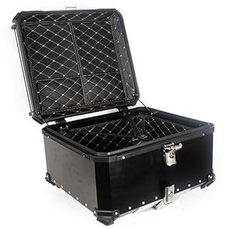 Cachpib 100L Motorbike Top Case, Aluminum Waterproof Top Box for Motorcycle Luggage Box with Security Lock, Motorcycle Helmet Luggage Storage Rear Tour Box