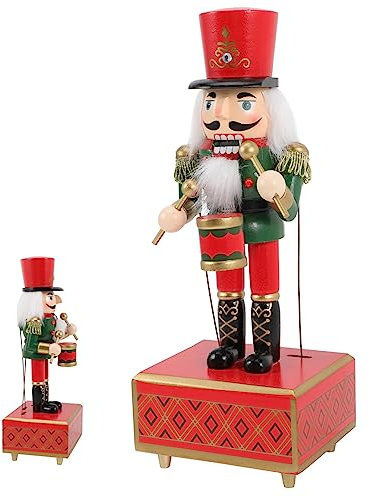 PAMINGONO Boîte à Musique Casse-Noisette De Noël Décoration De Bureau Artisanale Cadeau De Pendaison De Crémaillère