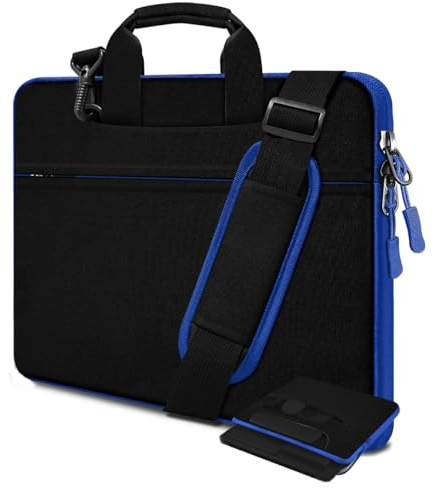 HSEOK Borsa a Tracolla per Laptop da,Resistente e Protettiva Antiurto con Tasche Multiple,Compatibile con e la maggior parte dei Notebook da 13-17.3