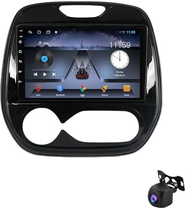 Radio estéreo para coche Android 13 sistema navegación GPS para Renault Kaptur Captur 2016-2019 pantalla táctil IPS 9 pulgadas Unidad Principal video Bluetooth GPS Navi enlace espejo cámara USB(A 4-C)