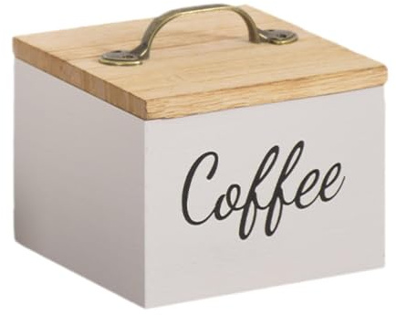 Generic Porte-dosettes de Café avec Couvercle, Boîte de Rangement Polyvalente pour La Cuisine et Le Bureau, Blanc