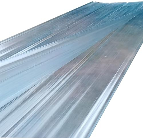 2x Placa Ondulada,1,50 mm Hojas de Techo Corrugado, Placa de Iluminación Natural de Fibra de Vidrio, Chapa Ondulada Silenciosa para Invernaderos, Panel para Tejado(0.9x1.70m=35x67in)