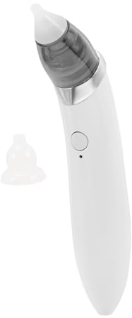 Elektrischer Nasenreiniger mit 5 Einstellungen Weiß, für Babys | Abs und Silikon, Ergonomisch Geformt mit Kontrollierbarer Saugkraft, für Eltern bei Babyshower und Geburtstagsfeier