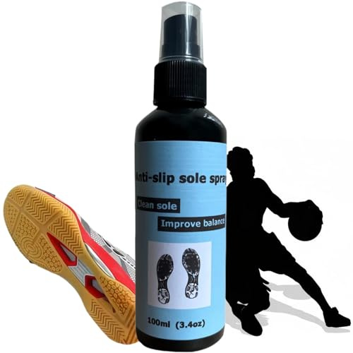 Shoe Grip Spray, Anti Slip Sole Spray, Sports Shoe Soles Bottom Grip Sprays - Sole Protector, Anti-Slip Soles Enhancer for Sneakers - Improves Traction, Prevents Slipping & Boosts Performance - 100ML