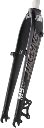 CASOME Ourche VTT Légère en Alliage D'aluminium – Fourche Rigide sans Suspension Avant 26/27,5 Pouces, Tube De 28,6 Mm, Compatible avec Freins À Disque Et V-Brake(B,26in)