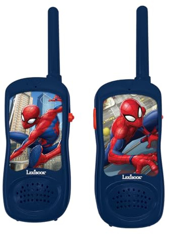 Lexibook, Spider-Man, Walkie-talkies, communication game for children, Belt clip for transport, Battery, red/blue, TW11SPLXB