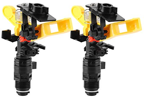 Pssopp 2PCS Garden Impulse Sprinkler, Adjustable Impact Sprinkler Head, Rotating Sprayer Tool for Lawn, Irrigation System for with 8-15m Spray Distance