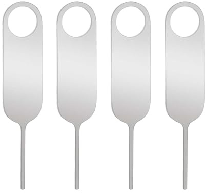 Sim Card Removal Tool Pin4 pack Set – Universal Ejector Pin for iPhone Phone Sim Card Tray – Stainless Steel Mobile Phone Pin Tool Kit – Portable Card Ejector Pin for All Smartphones
