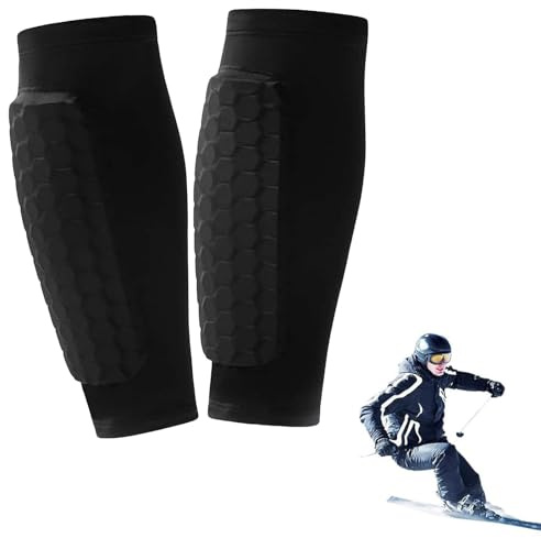 Paire de protège-tibias de ski, protège-tibias, protège-tibias, protection pour tibias et tibias de ski, pour enfants et adultes, idéal pour les sports de plein air, une paire par paquet 2026