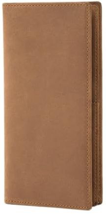 BRASS TACKS Leathercraft Portemonnaie Leder Hochformat Vintage Handgefertigt Brieftasche Multi Kartenfächer mit Ausweisfenster Einzigartig Zeitlos Design Wasserdicht (Braun)