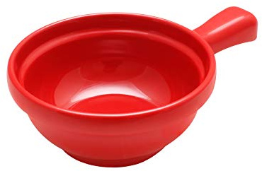 Thunder Group Color pure red melamine dinnerware collection 10 oz, 4 1/4 x 6 3/4 x 2, soup bowl w/handle, comes in dozen