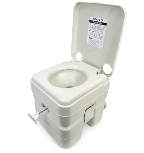 SEAFLO Portable Toilet for Marine, RV, Camping and Boat (5.3 Gallon)