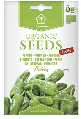 Peperoncini verdi Padrón, Semi Biologici Certificati Minigarden, include tra 75 e 50 semi