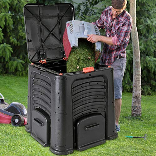 FMXYMC Jardin composteur 115 gallons, bac à Compost de Grande capacité 400L, Baril de Compost de déchets Alimentaires surdimensionné, Engrais Organique Fait Maison