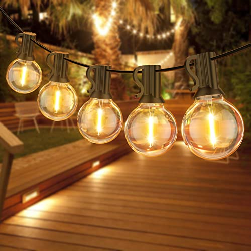 FANSANMY Guirnalda Luces Exterior, 18M/60FT G40 Luces de Cadena para Exteriores, con 30+1 Bombillas LED G40 de Globo, IP45 Jardin Impermeables para Patio,Trasero, Boda, Fiesta, Exterior