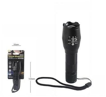 OISE ART STORE Trade Shop - Torcia Elettrica Ultra Luminosa Luce 1led Impermeabile Campeggi Jd072 14cm 63366