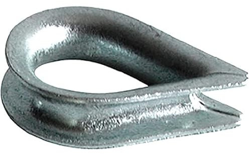 Guardacabos corazón galvanizado - 8 mm