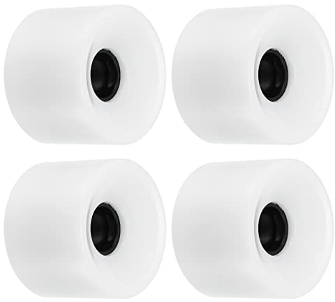 PATIKIL 70mm 78A Longboard Roue Doux, 4 Paquet Croiseur Roues Rue Roues pour Skateboards Skateboard Roue Rechange PU, Blanc