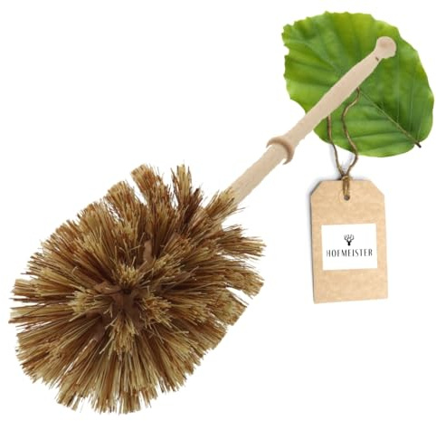 HOFMEISTER® Klobürste Holz Naturborsten WC-Bürste - nachhaltige Toilettenbürste, Flexible Borsten aus Naturmaterial echt Union, Bürste aus Holz für das Badezimmer, 37 cm