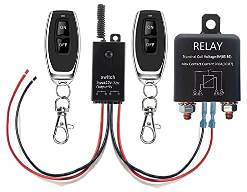 dstfuy batterietrennschalter auto fernbedienung,DC12V 200A Kill Schalter | für Auto mit elektromagnetischem Magnetventil Terminal für LKW, Boot, Wohnmobile, Anti-Diebstahl.